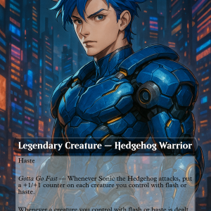 Sonic the Hedgehog – Cyberpunk Hedgehog Warrior