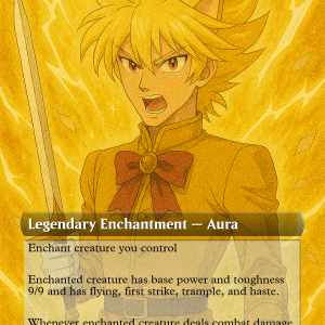 Super State – Golden Aura Ascension | Shoujo Shounen MTG Enchantment Card