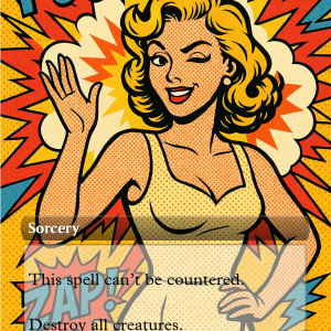 Supreme Verdict – Retro Pin-Up MTG Proxy (Can't Be Countered, Darling)
