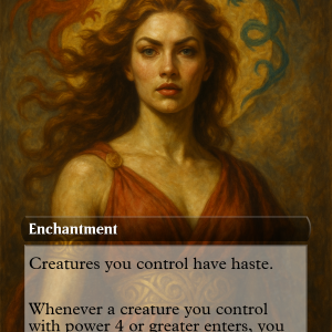 Temur Ascendancy – Elemental Goddess MTG Card (Fantasy Pantheon Style)