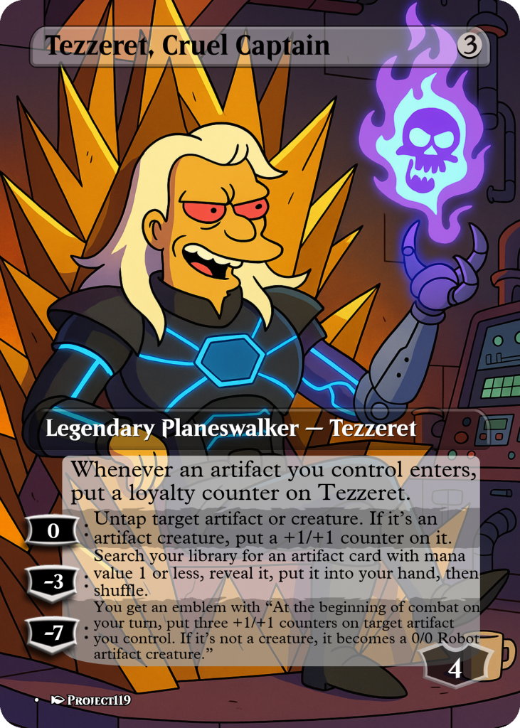 Tezzeret, Cruel Captain – Campy Space Villain Planeswalker - MTGEtsy
