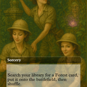 Three Visits – Vintage Jungle Trio Green Ramp Card