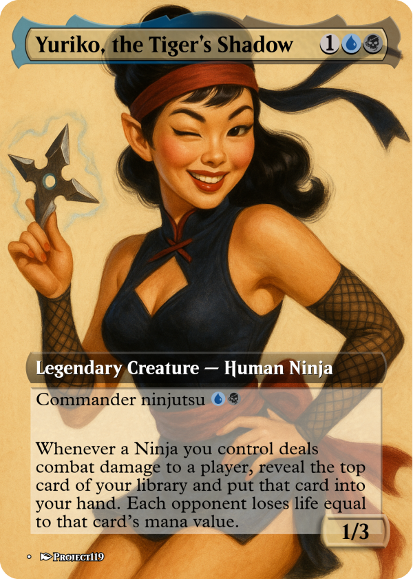 Yuriko, the Tiger’s Shadow – Vintage Pin-Up Ninja Commander